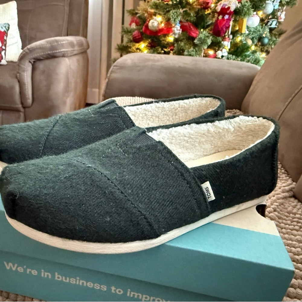 Toms Black Slip-On Shoes